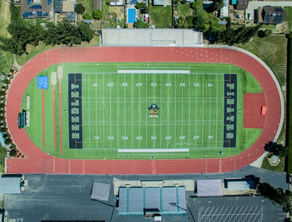 aerial view photography of football field